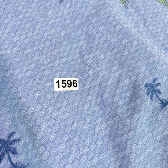 Tommy Bahama Shirt Mens Large Blue Silk Short-Sleeve Button-Down Top Coastal - Picture 5 of 7